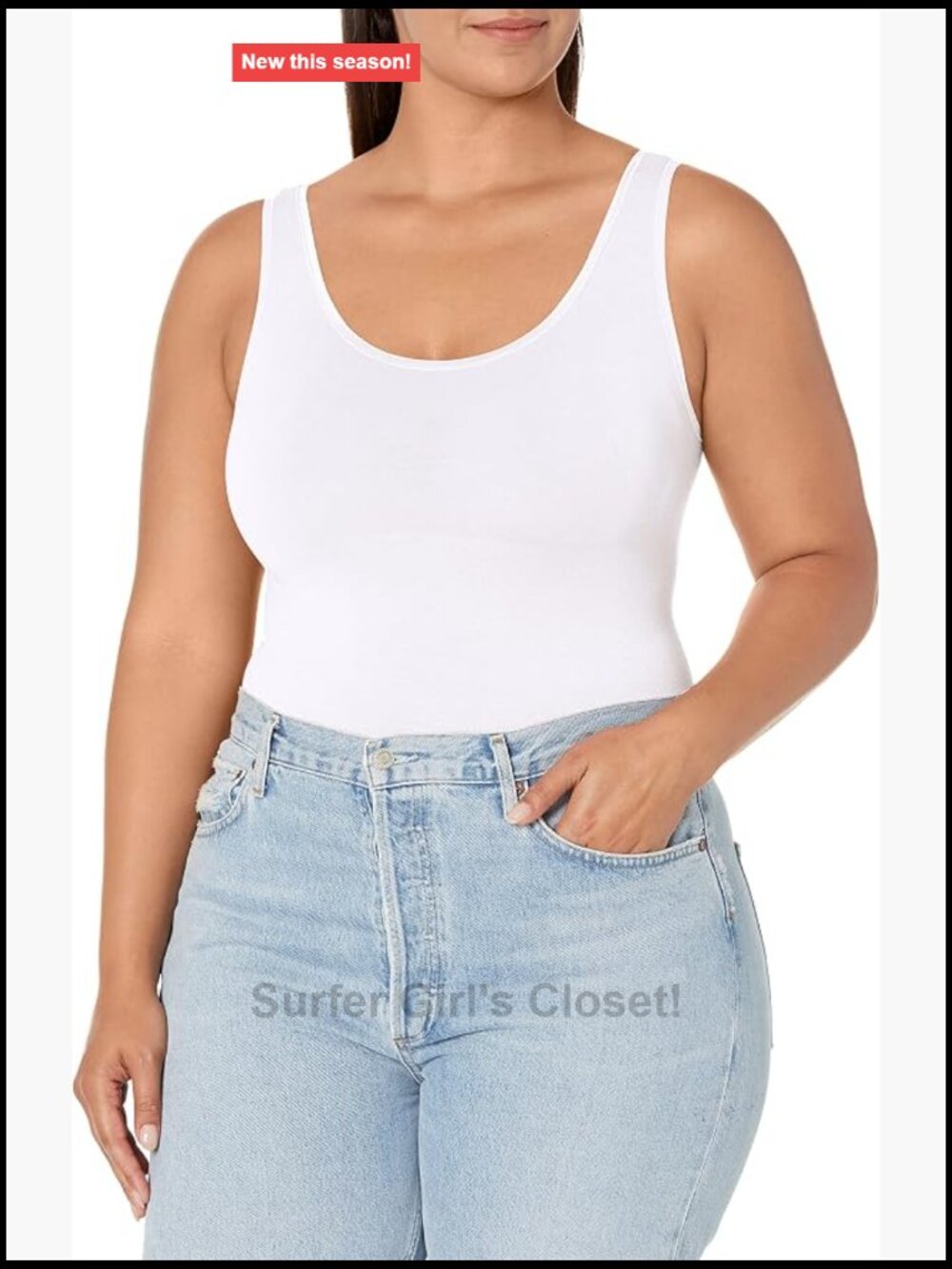 2-Way Shaping Tank Top with V-Neck Sleeveless Compression